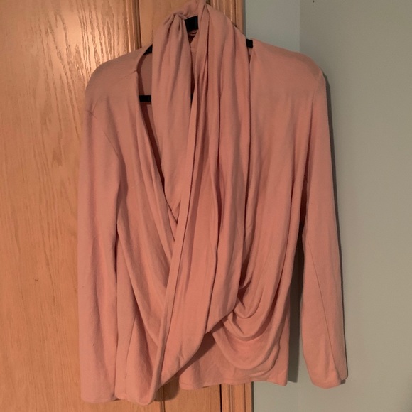 NEW GIBSON Cozy Covertible Wrap Cardigan Blush S - Picture 2 of 6